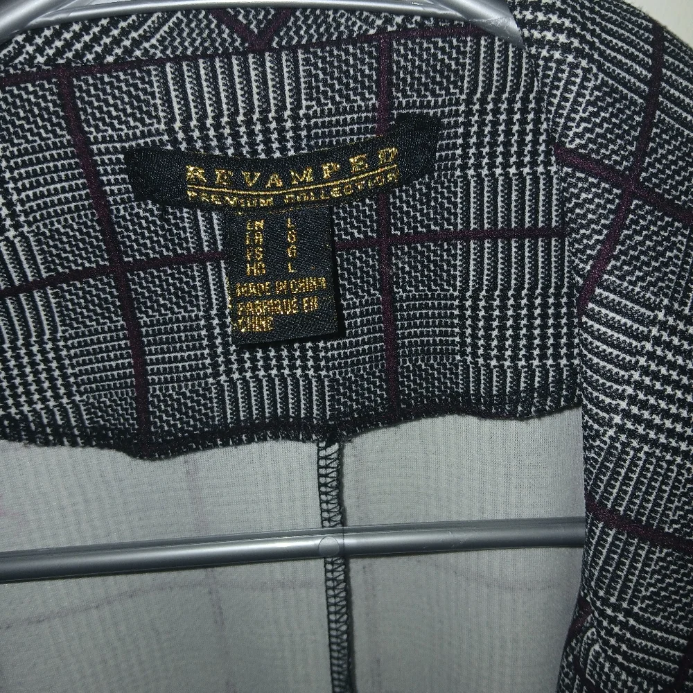 Gray Plaid Blazer - Picture 3 of 4